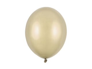 Latexballonger 30 cm, metallic kallguld, 100-pack
