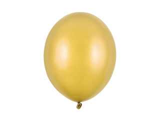 Latexballonger 30 cm, metallic guld, 100-pack