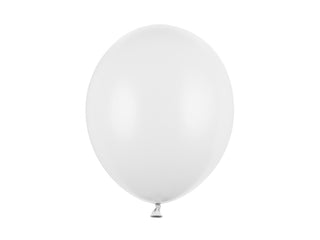 Latexballonger 30 cm, pastell vit, 50-pack