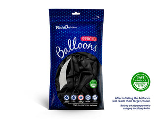 Latexballonger 30 cm, pastell svart, 50-pack