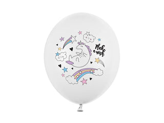 Latex balloons Unicorn 30cm, 6-pack
