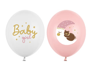 Latexballonger Babyshower Baby Girl Mix 30cm, 6-pack