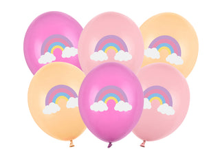 Latex balloons Rainbow Mix 30cm, 6-pack