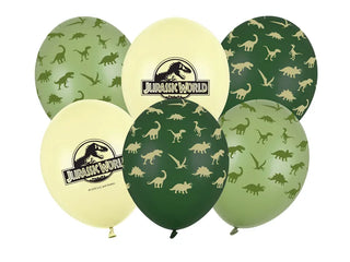 Jurassic World Latexballonger 30cm 6-pack