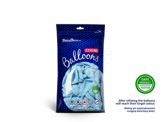 Latexballonger 12 cm, pastell ljusblå, 100-pack