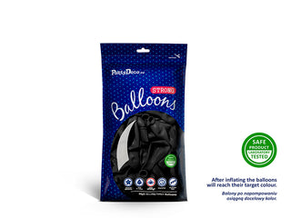Latexballonger 12 cm, pastell svart, 100-pack