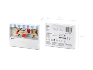 Tårtljus Flygplan, 4,5–5 cm, 3-pack