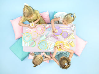 Servetter Yummy – Live Laugh Love, ljusblå, 33x33 cm, 20-pack