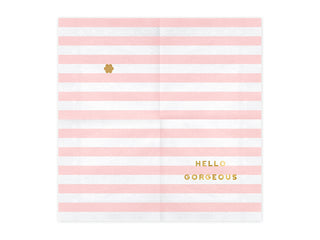 Servetter Yummy – Hello Gorgeous, ljusrosa, 33x33 cm, 20-pack