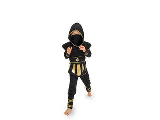 Ninjadräkt, svart, 3-4 år