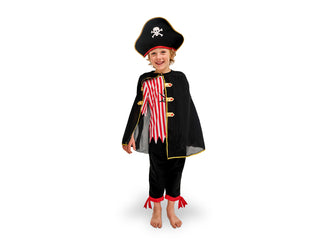 Piratkostym med cape, storlek 116–128 cm