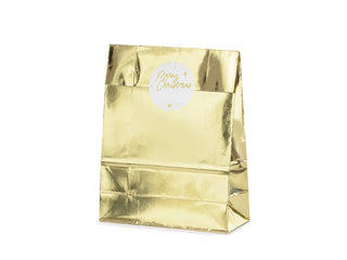 presentpåsar i guld metallic 3pack, 25x38x11cm