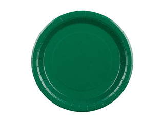 Papperstallrikar, mörkgröna, 23 cm, 6-pack