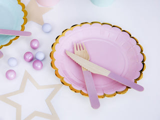 Paper plates Pastel pink 6-pack 18cm