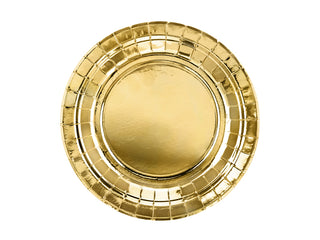 Papperstallrikar Metallic 23cm – Runda lyxiga engångstallrikar