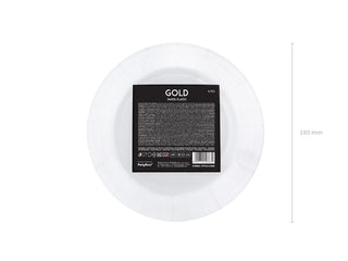 Papperstallrikar Metallic 23cm – Runda lyxiga engångstallrikar