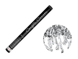 Konfettikanon Streamers Silver 60cm