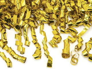 Konfettikanon med serpentiner 60 cm, guld