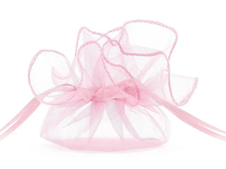 Rosa Organza Påsar 25cm 10-pack