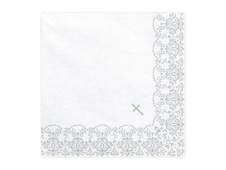 Napkins with Silver Cross 20-pack