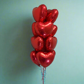 Helium ballongbukett Hjärtan