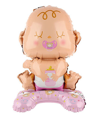 Stående Baby Girl Folieballong 45cm