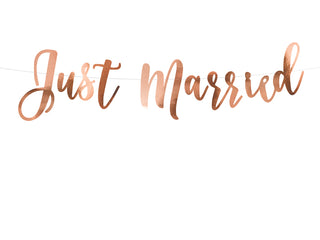 Banner just married rosé guld