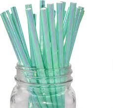 Paper straws mother of pearl 24-pack, Available in several colors