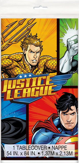 Justice league Bordsduk i Plast 137.16 cm x 213.36 cm