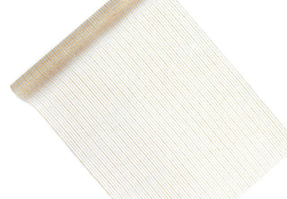 Table runner gold striped organza fabric