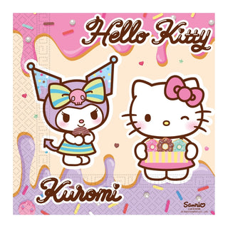 Servetter Hello Kitty & Kuromi 33x33cm 20-pack