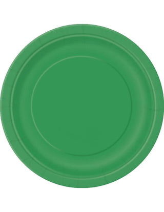 Paper plates green 8-pack 21.9cm