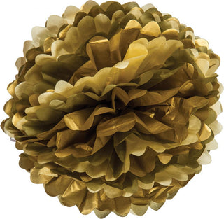 Pom Pom bollar 35cm Guld