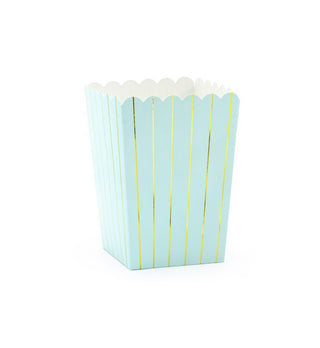 popcorn cup striped light blue
