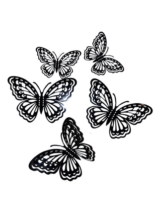 12 stycken dekorativa fjärilar i 3D