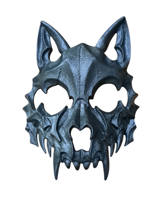 svart skull mask med öron