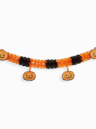 Pappersgirlang halloween pumpa 3m