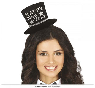 Happy New Year Diadem Hat Silver