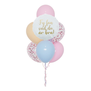 Ballongarrangemang student med helium 3