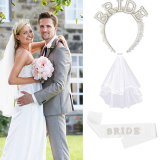 Bride to be set med pärlor och strass 3delar
