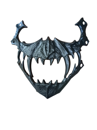 svart skull mask (halv)