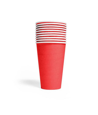 Röda Pappersmuggar 350ml 10-pack
