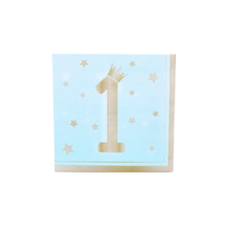 Napkins 1 year Blue 16-pack