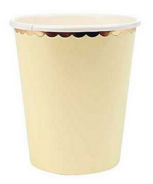 paper cup pastel yellow 10-pack