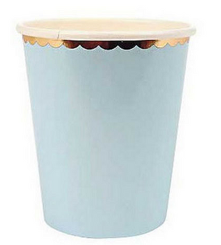 paper cup pastel light blue 10-pack