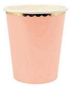 paper cup pastel peach 10-pack