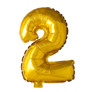 Number balloons Mini Gold 0-9