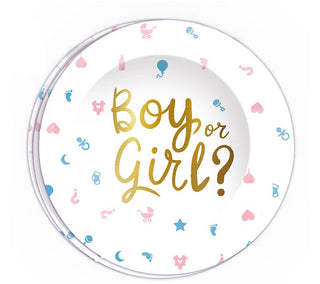 Boy or Girl Papperstallrikar 23cm