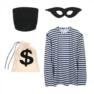 Thief set with (Sweater L/XL, hat, eye mask and bag)