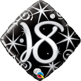 18 Years Foil Balloon Black 18"